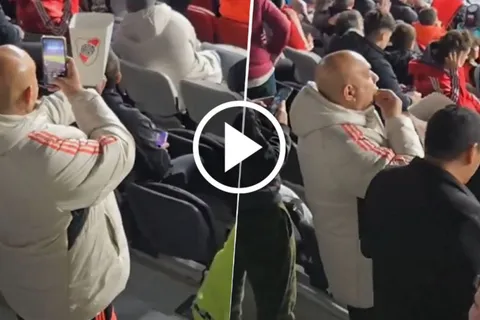 VIDEO | El gesto de un hincha de River que generó las burlas de los hinchas de Boca: "Todo lo que no queremos" 