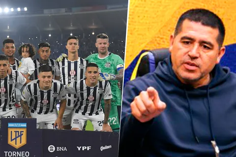 Talleres (Getty Images) y Juan Román Riquelme en el Canal de Boca (Manuel Calabró)