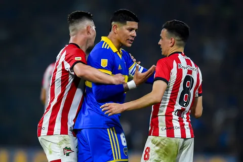 Marcos Rojo en Boca vs. Estudiantes