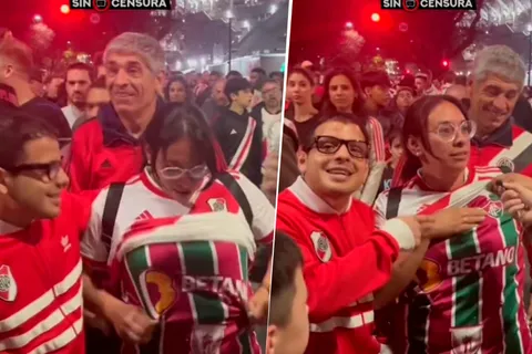 VIDEO | Qué chiquitos que son: hinchas de River fueron al Monumental con la camiseta de Fluminense