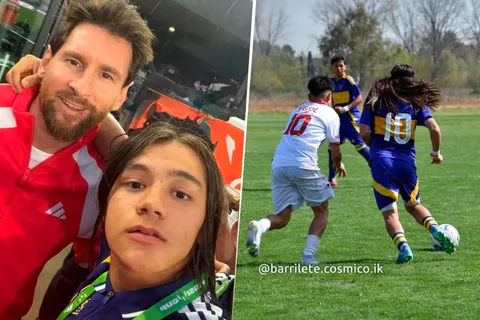 Tarzán Posse, con Messi.