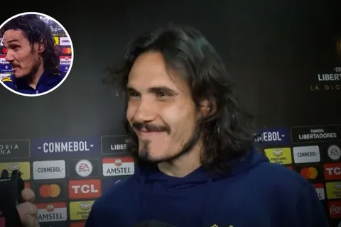 Cavani explicó por qué se quejó en la entrevista post partido: "A veces..."