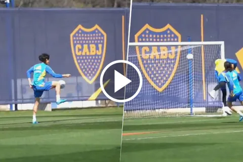 VIDEO | Lindo gol: la sutileza de Cavani en plena preparación para el Superclásico