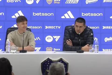 El comentario de Riquelme a Tomás Belmonte en su presentación: "Me dijeron que tu viejo..."