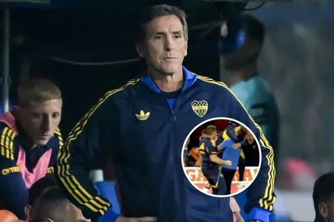 Los apasionados festejos de Claudio Úbeda durante el triunfo de Boca ante Instituto