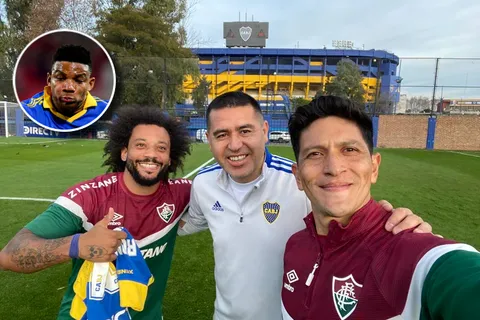 Riquelme junto a Marcelo