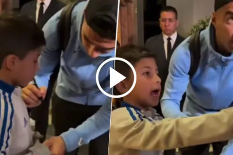 VIDEO | Luis Suárez quiso autografiar una campera de Boca pero el nene no lo dejó
