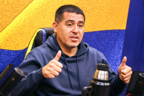 Juan Román Riquelme en el Canal de Boca