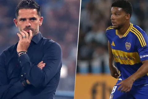 Frank Fabra y Fernando Gago en Boca