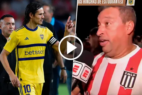 VIDEO | La explicación de los hinchas de Estudiantes tras entender lo de Cavani y Diego Martínez: "Perdón"