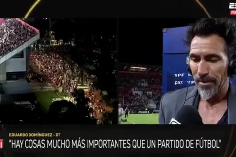 Eduardo Domínguez destacó el gesto de Boca tras la suspensión del partido ante Estudiantes