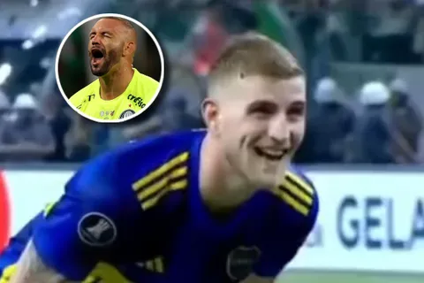 Nicolás Valentini en Boca vs. Palmeiras