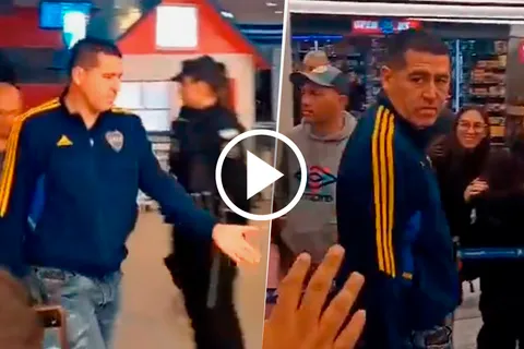 VIDEO | El desubicado grito a Riquelme y la lógica reacción del presidente de Boca en el aeropuerto