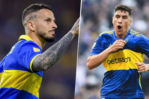 Darío Benedetto y Miguel Merentiel en Boca