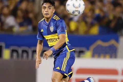 Luca Langoni en Boca vs. Gimnasia y Tiro de Santa Fe