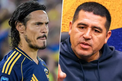 Riquelme lamentó el final del ciclo de Edinson Cavani en Boca: "Una pena"