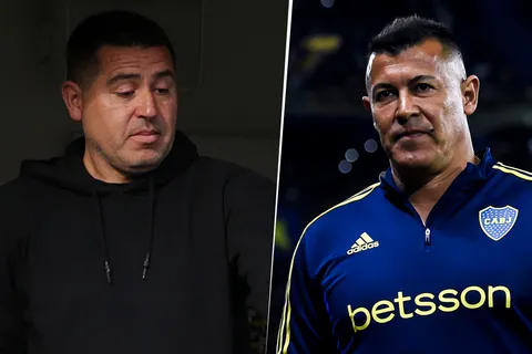 Jorge Almirón y Juan Román Riquelme