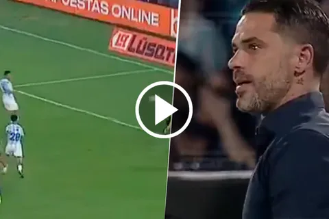 VIDEO | No se vio: qué le dijo Fernando Gago a Falcón Pérez ni bien Racing hizo el primer gol