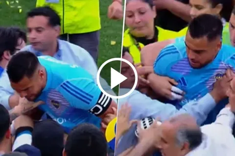 VIDEO | Sergio Romero se quiso pelear con un hincha de Boca ni bien terminó el Superclásico