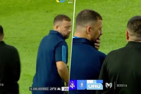 VIDEO | Riquelme le hizo una broma a Samuel y lo empujó y la reacción de Walter fue viral