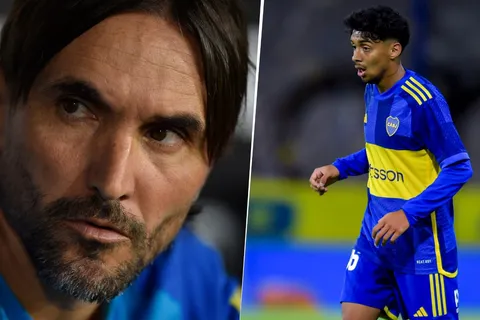 Diego Martínez y Cristian Medina en Boca