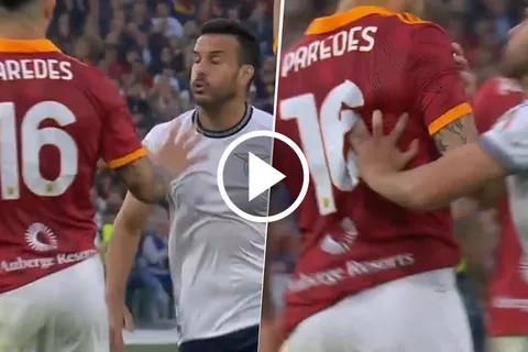 El cruce de Leandro Paredes con Pedro