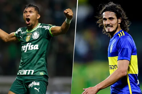 Cavani y Rony, jugadores de Boca y Palmeiras