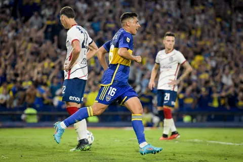 Miguel Merentiel en Boca vs. San Lorenzo
