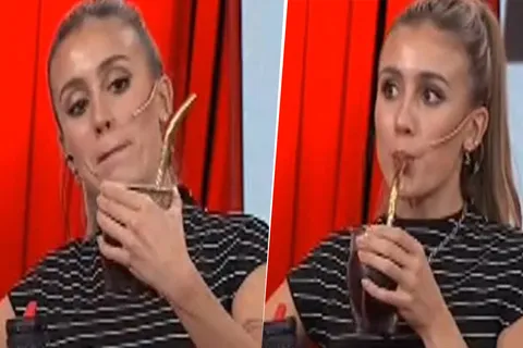 Morena Beltrán mostro su mate con las siglas de Boca