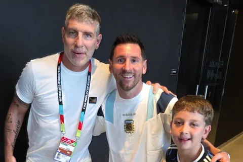 Martín Palermo visitó a la Selección Argentina: las fotos virales con Paredes, Messi y Scaloni