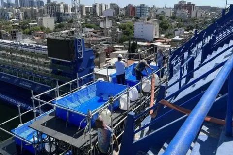 Se supo: por qué hay piletas en las obras en La Bombonera