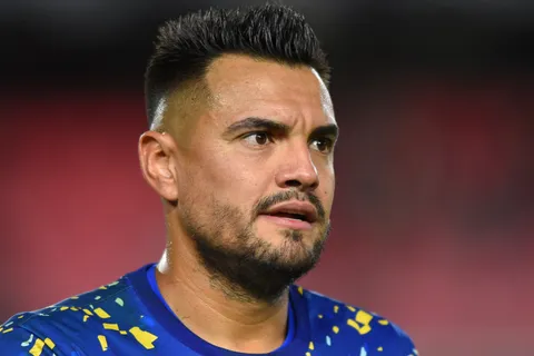 Sergio Romero y un gesto con los hinchas de Boca que fueron a Brasil para el partido vs. Fortaleza