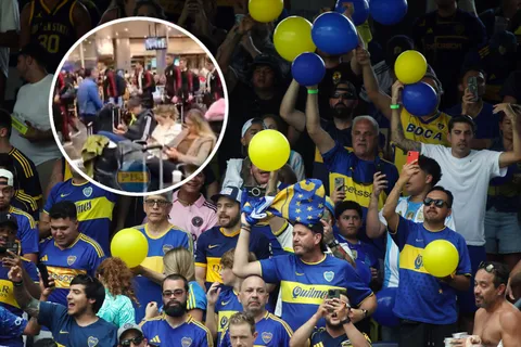 La reacción de los hinchas de Boca cuando se encontraron con el plantel de River en el aeropuerto de Miami