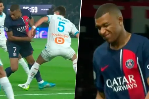 VIDEO | La patada de Balerdi que lesionó a Mbappé