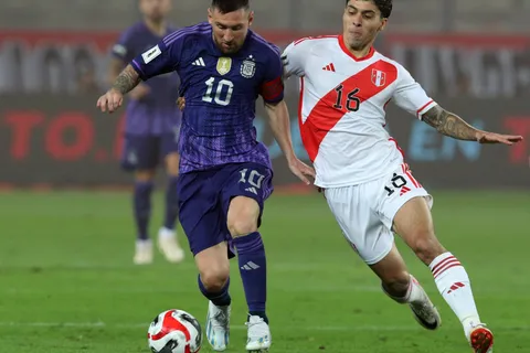 Lionel Messi en Argentina vs. Perú
