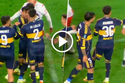 Paredes tuvo un minuto de furia contra los jugadores de Huracán y hasta terminó enojándose con Milton Giménez