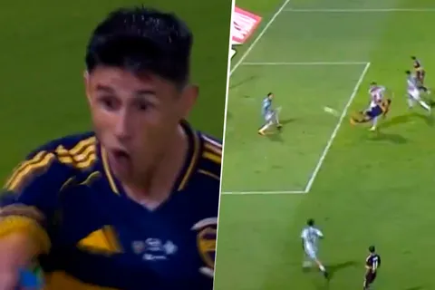 Debut ideal: el gol de Adam Bareiro para el 1-0 de Boca sobre Gimnasia de Chivilcoy