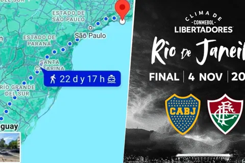 Caminando a Río: la historia del hincha de Boca que llegará a pie a la final de la Libertadores en el Maracaná