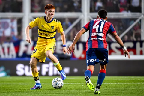 Valentin Barco en Boca vs. San Lorenzo