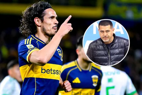 Edinson Cavani reveló qué le dijo Riquelme tras el triunfo contra Banfield: "Estamos..."
