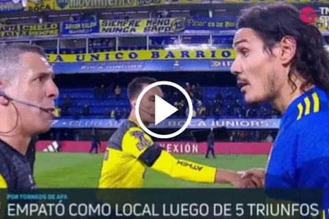 VIDEO | Edinson Cavani y un fuerte reclamo al árbitro tras el empate de Boca vs. Talleres: "No seas malo"