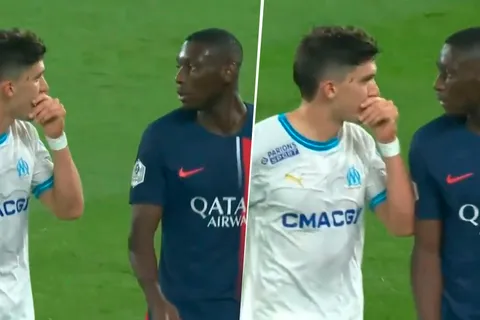 VIDEO | Picante: Balerdi, exBoca, se cruzó fuerte con Kolo Muani 