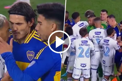 VIDEO | La insólita reacción de un jugador de Cruzeiro cuando Pol Fernández le tocó la cara