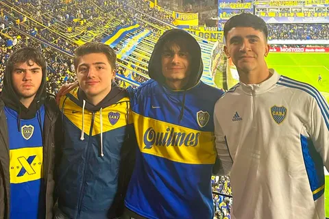 Gonzalo Quinteros, hijo de Gustavo, es hincha de Boca