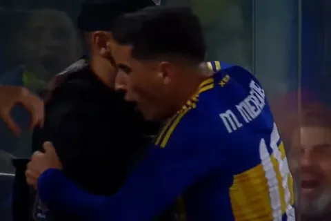 El gesto del policía que Merentiel abrazó en el gol de Boca en las redes: "Es un genio"