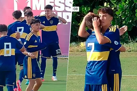 La goleada de Boca a Manchester City en la Messi Cup. 