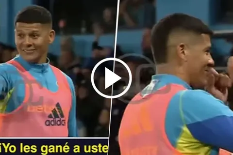 VIDEO | Marcos Rojo cargó a los hinchas de Racing que lo insultaron: "Yo a ustedes..."