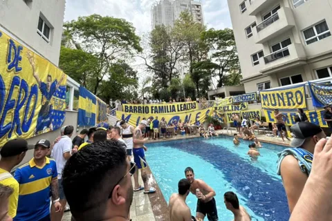 VIDEO | La fiesta de los hinchas de Boca en la previa de la semifinal vs. Palmeiras