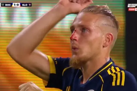 Por qué Santiago Ascacibar festejó con sangre en la cara su gol ante San Lorenzo