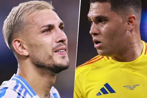 La foto viral de Leandro Paredes festejándole a Juanfer Quintero en la Copa América 2024